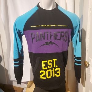 Post Game Mens Panthers Rare Black Sweater Sz L
